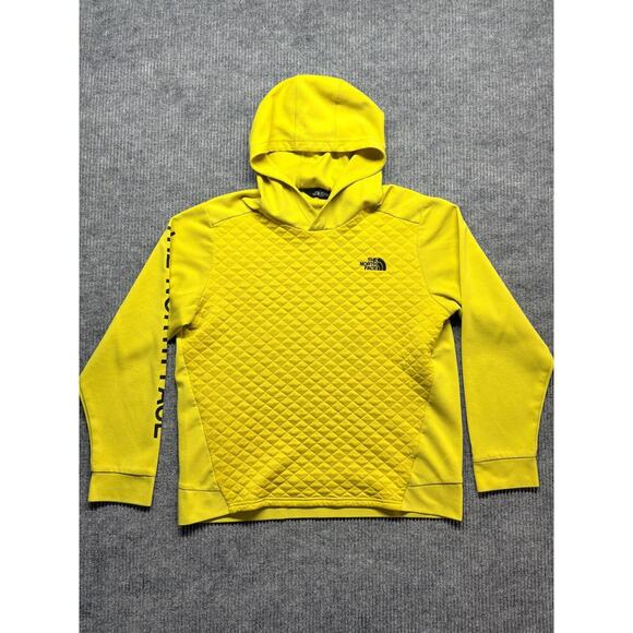 The North Face FlashDry-XD Hoodie Men's XL Yellow Quilted Pattern Running Gym - Picture 1 of 15